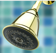 Oxygenics TriSpa Fixed Gold Showerhead image