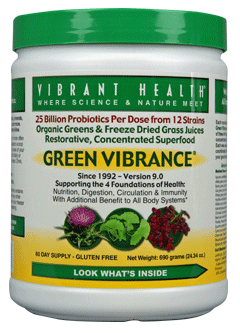 Vibrant Health Green Vibrance Probiotic SuperFood Nutritional Supplement